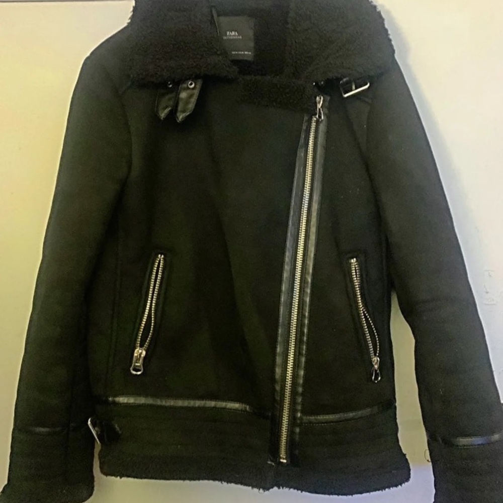 Zara outerwear fur women’s jacket